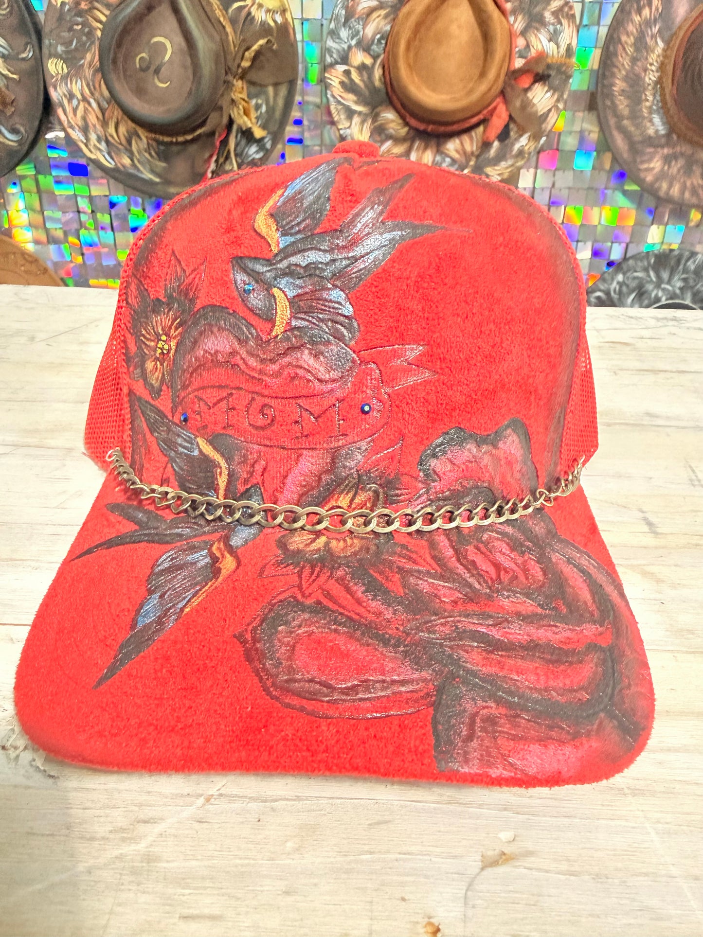 Mom Trucker Hat: distressed black